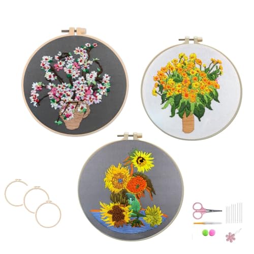 Kit broderie adulte avec tracés guidés pour réussir sans savoir coudre