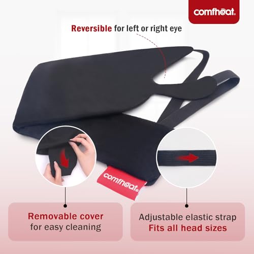 comfheat Máscara de compressão quente de olho único para tratamento de olhos Stye, máscara ocular aq