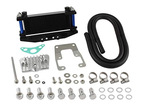 シフトアップ オイルクーラーキット シリンダー上取り付けタイプ MONKEY/ゴリラ ブラックコア/ブルーパイプ 205246-61