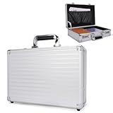 BAGAKE Locking Briefcase 15' File Organizer Storage Box, Portable with Dual Combination Locks, Durable Aluminum Alloy Frame for Cash/Documents, Ideal for Home/Office/Travel/Business