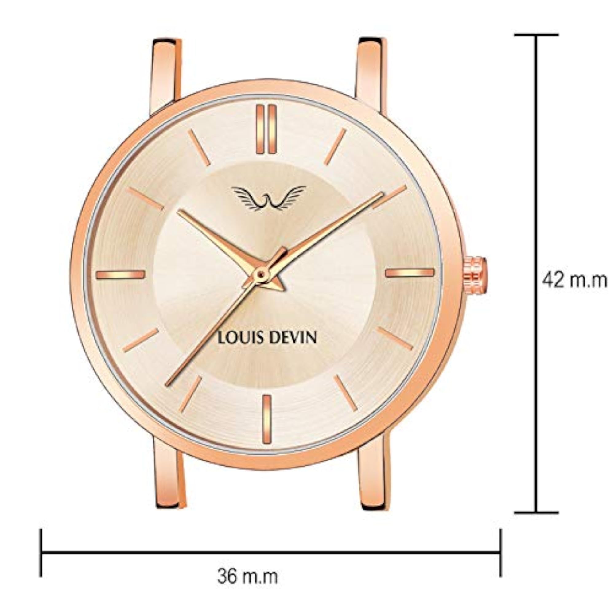 Copper Dial Analog Wrist Watch for Women