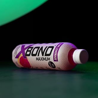 X-BOND Maximum Recovery Amino Drink, Non-Carbonated, 9g BCAA + EAA, Electrolytes, Sugar Free, 38 Calories, 16 fl oz (473ml), Pack of 12 (Full Box 12 Bottles, Pink Lemonade)