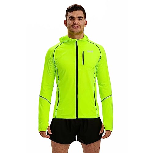 time to run Thermo-Laufjacke für Herren mit Frontreißverschluss Kapuze...