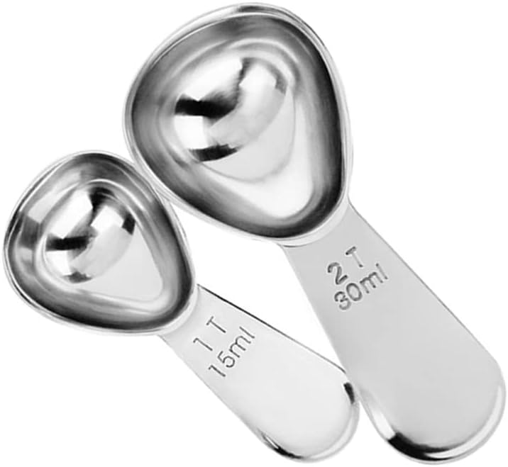 UPKOCH 6pcs Stainless Scoops Set Measuring Spoons for Coffee Beans Flour Spices Mini Sized Ergonomic Design for Kitchen Office Use