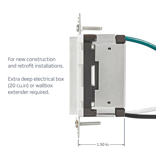 Leviton USB Dual Type C Receptacle 30 W (6 Amp), 15 Amp Tamper-Resistant, T5635-00W, White by Leviton - Image 8