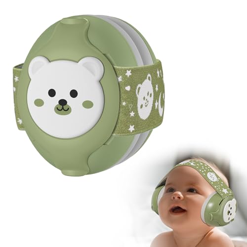 Image of YomauiYee Baby Earmuffs-Infant Ear Protection for Babies 0-36 Months, 25dB NRR Baby Noise Cancelling Headphones with Little Bear Design,Baby Flight Essentials for Travel/Improves Sleep/Outdoor