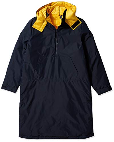 Tommy Hilfiger Men's Adaptive Seated Fit Long Puffer Jacket with Magnetic Zipper, Sky Captain, Lemon, MD