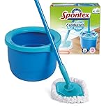 Spontex Full Action Corner Sistema lavapavimenti con mop rotante e secchio | per gli angoli più stretti | Sistema di strizzatura/risciacquo 360° | Per laminato, legno e piastrelle