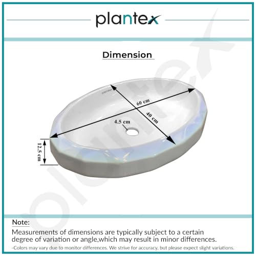 Image of Plantex Ceramic Basin for Bathroom /Table Top Ceramic Basin /Washbasin for Bathroom - (NC-938)