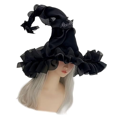 Chapeau de sorcière réglable Halloween élastique adulte et enfant lavable