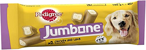 Pedigree Jumbone - Medium dog Treats with Chicken and Lamb Flavours 24 Chews - Pack of 12 (12 x 180 g)