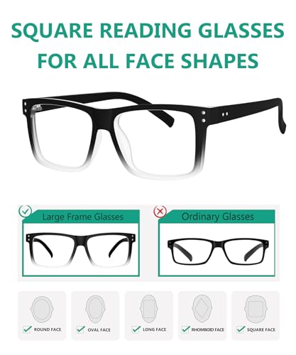 Image of Eyekepper Oversized 0.75 Reading Glasses Men, Readers for Women, 5 pack | Stylish Mens Womens Cheaters,Large Fashion Reader Eyeglasses,All-Day Comfort Spring Hinges,Scratch Resistant Work /Crafts
