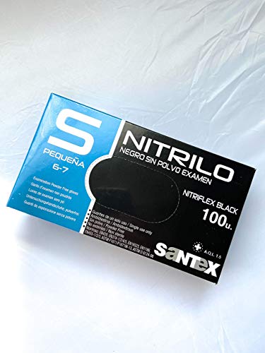 Santex 2000 Internacional - Guante nitrilo desechable s/polvo negro 100 unid p Cover
