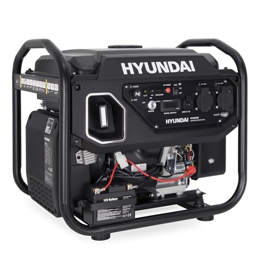 HYUNDAI Inverter Generator HY5000iE &ndash; 5.0 kW Benzin Stromerzeuger mit E-START, ECO-Modus, USB &ndash; ideal f&uuml;r Baustelle, Outdoor und als Notstromaggregat