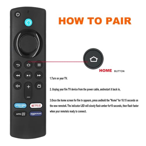 Télécommande vocale Bluetooth pour Fire Stick et Smart TV H69A73 L5B83G