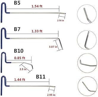 Mookis Car Dent Remover Tools Paintless Dent Repair Rods Tools 4 PCS Auto Body Dent Repair Rods for Car Dent and Hail Repair (Silver)