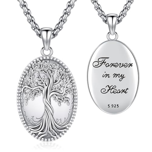 Eusense Tree of Life Locket Necklace that Hold 2 Pictures