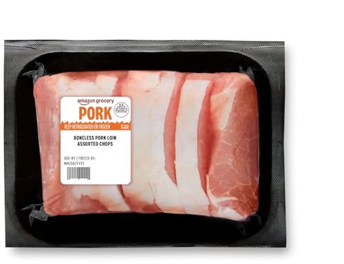 Amazon Grocery, Pork Loin Assorted Chops, Boneless, Value Pack (Prop 12 Compliant), Weight Varies