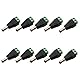 Leloco 10 Stück DC Stecker Hohlstecker 5,5 x 2,1 - Kompatible DC Adapter und Dc Kabel - Ideal für CCTV - Kameras, LED - Leisten Und Mehr