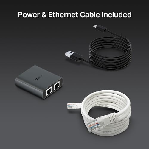 TP-Link Ethernet Splitter 1 to 2, 1000 Mbps High Speed Dual-Port Internet Splitter, Compatible w/ Cat8/7/6/5e/5, USB-C & Ethernet Cables Included, Aluminum Case, Plug and Play for Routers & More EH210 - image 8