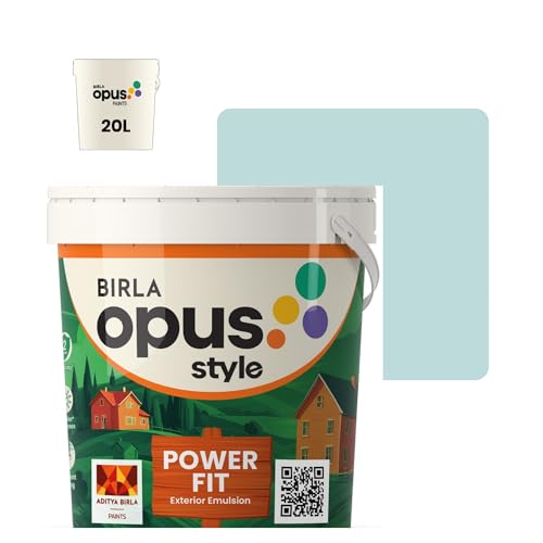 Image of Birla Opus Style Power Fit Exterior Emulsion Paint (20L, Tiny Ripples, Matte Finish) | Superior Whiteness & Brightness, Excellent Finish, Low VOC | 2 Yr Warranty | For Exterior, Outdoor Walls