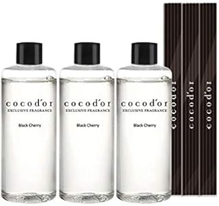 New Cocodor Diffuser Refill Liquid 200ml x 3p + 5 Lead Sticks x 3p # Black Cherry 600ml