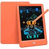 Bravokids Juguete para niños de 3, 4, 5, 6 y 7 años, bandeja de escritura LCD de 10 pulgadas, diseño electrónico, tableta de dibujo, regalo de cumpleaños educativo para niños (naranja)