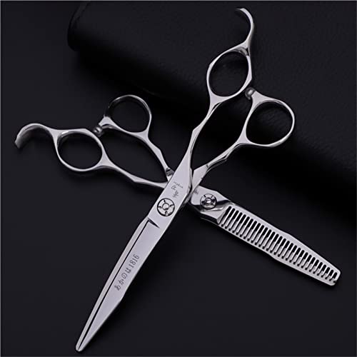 6 inch Hair Cutting Scissors Shears Kit, Professional Hair Scissors, Extremely Sharp Blades, Salon Razor Edge Scissor, Japanese 440C Stainless Steel. for Men Women Pets Home Salon Barber