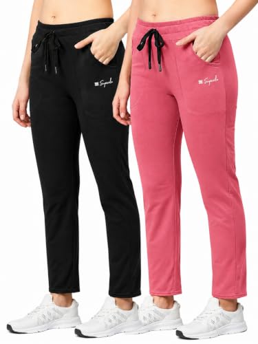 Image of Pinkmint Women Pure Cotton Casual Style Pyjamas Combo Pack Of 2 With Side Pockets