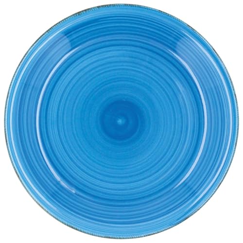 Quid Vita Azul Plato Llano Cerámico 27cm Loza Apto Microondas Seque Los Platos Por Las Dos Caras Después De Cada Lavado Apilable