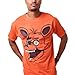 Five Nights At Freddy's Foxy Face Men's Orange Spiral Tie-Dye Crew Neck Short Sleeve T-Shirt XL