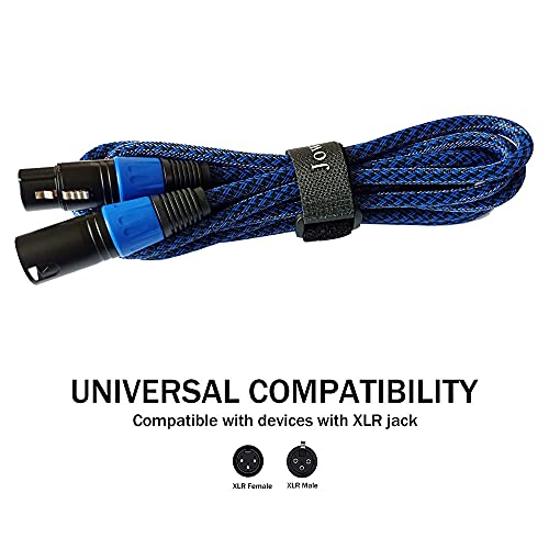 Xlr Cable 10Ft 2Pack, Balanced 3 Pin Male To Female For Microphones, Lights, Speakers，Mixer，Amplifier And Audio Device(Pure Copper Conductors) (3M(10Ft), Blue) #TOP1
