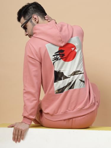 Image of Rigo Cotton Fleece Full Sleeves Oversized Co-ord Set for Men | Printed Hooded Track Suit Set for Men