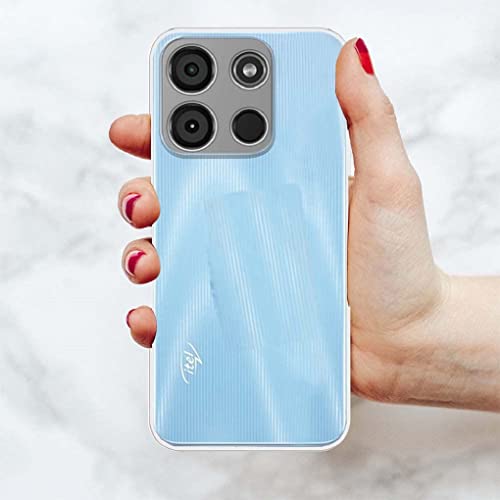 Image of COVERBLACK Rubber Silicone Back Cover for itel A60 - Transparent