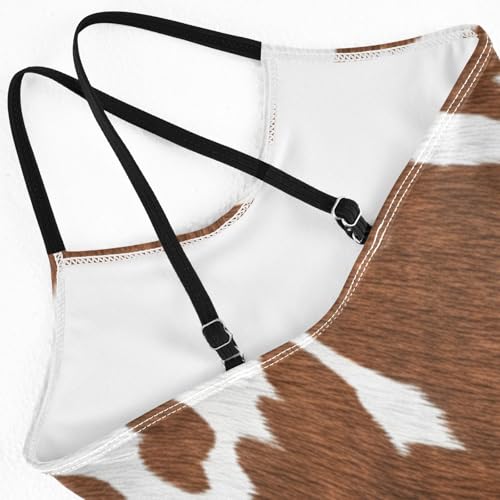 CHIFIGNO Cow Spots Bathing Suits Girls, Toddler Girl One Piece Swimsuit Sport Summer Beach Swimwear for 3 Years Old4