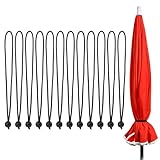 12pcs Wind Stabilizer Straps Umbrella For Parasol Patio Umbrella Bungee Strap With Ball For Multipurpose Reusable Strap Accessories Multipurpose Patio