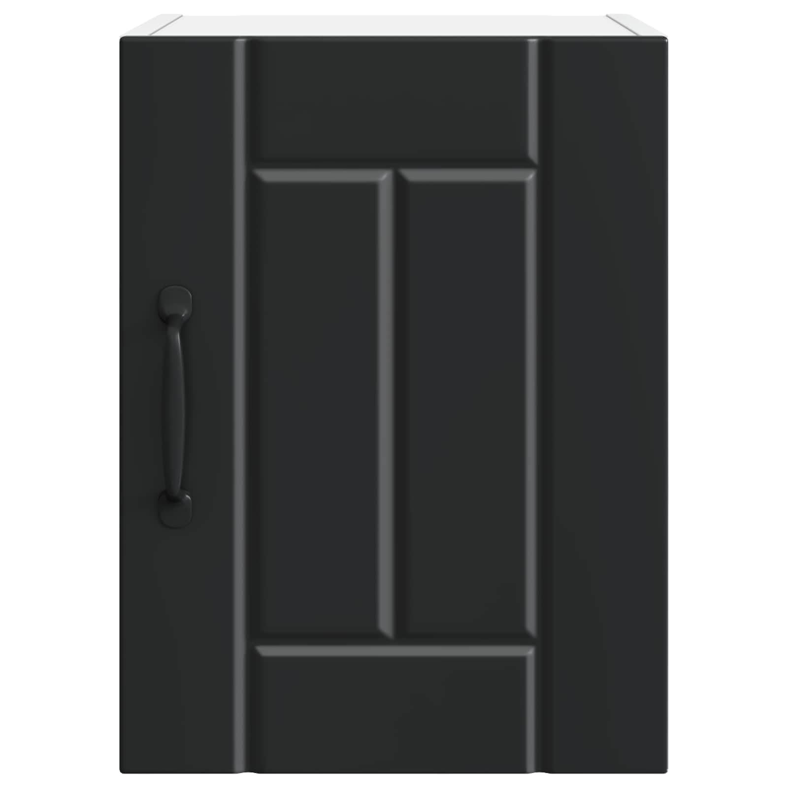 Wandschrank Lucca Schwarz Holzwerkstoff 30 x 31 x 40 cm mit Tür, Regalboden und Schublade für Küche Esszimmer Stauraum platzsparend Organizer