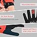 Firelion Long Finger Outdoor MTB Downhill Off Road Bicycle Gloves (Red, Medium)