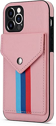 Protection antichoc iPhone 13 Pro rose fine avec porte-carte