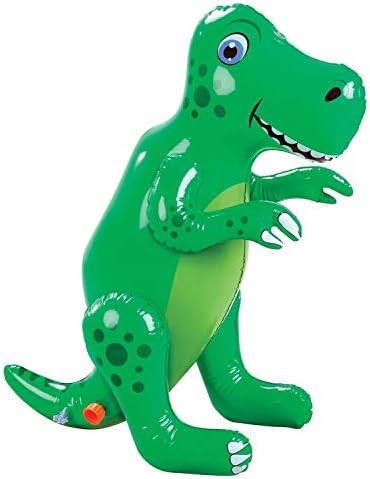 Etna Inflatable Dinosaur Sprinkler, Fun Outdoor T-Rex Water Toy and Lawn Accent