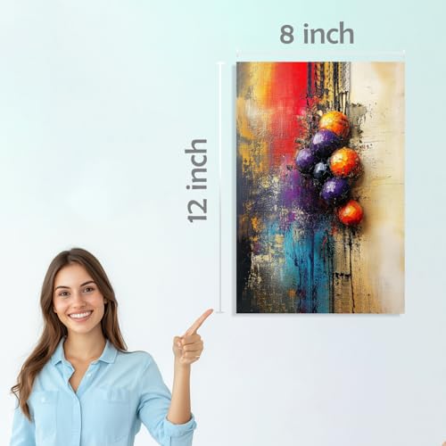 Image of SiddArtify Abstract Floral Wall Art Prints Set - Textured Oil Painting Poster Decor for Living Room Bedroom Office - 8x12 inch Board Pack of 6