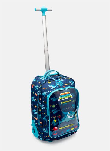 Mochila Escolar com Rodinha Tubarão Gamer - Puket
