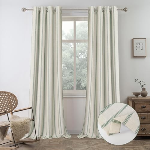 DriftAway Linen Blend Curtains 96in Blackout Panels