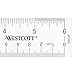 Westcott 10561 Acrylic Clear Ruler, 6 in