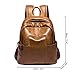 ROUROU Soft Leather Backpack for Women Large Capacity Handbag Fashion Satchel Casual Backpack Lightweight Purse