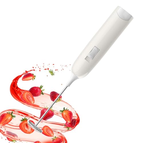 Automatic Milk Frother - Electric Coffee Foamer Wand, Handheld Multifunctional Mixer with Stainless Steel Whisk, Latte Cappuccino Frothing Tool, Kitchen Drink Accessory for Home Coffee Lover