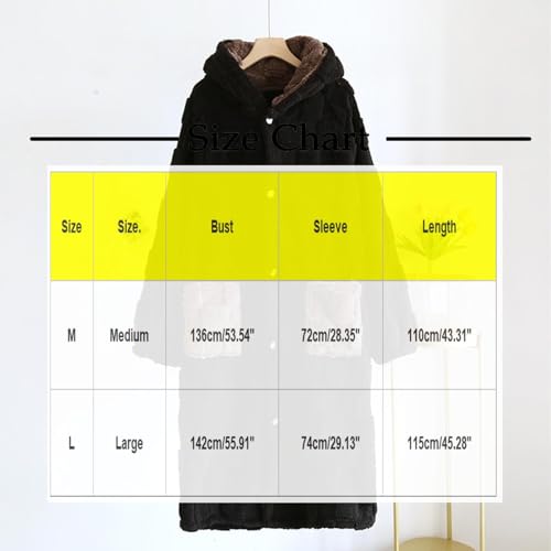 Mens Soft Flannel Button Down Long Robes Fashion Hooded Plaid Plush Fleece Bathrobes Winter Thermal Fuzzy Housecoats3