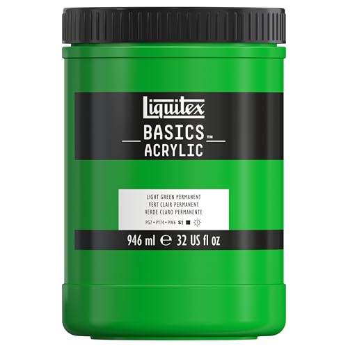 Liquitex BASICS Acrylic Paint, 946ml Light Green Permanent