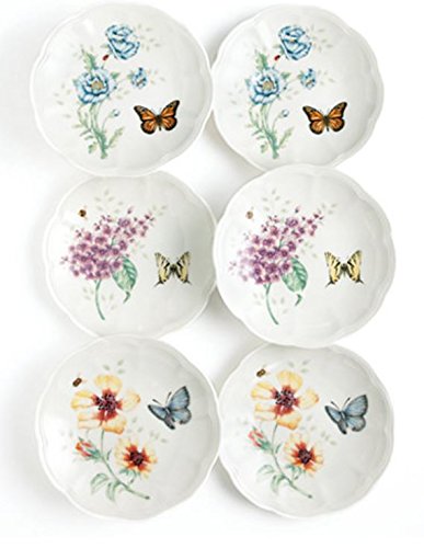 Lenox 817046 Butterfly Meadow 6-Piece Tidbit Plate Set #TOP6
