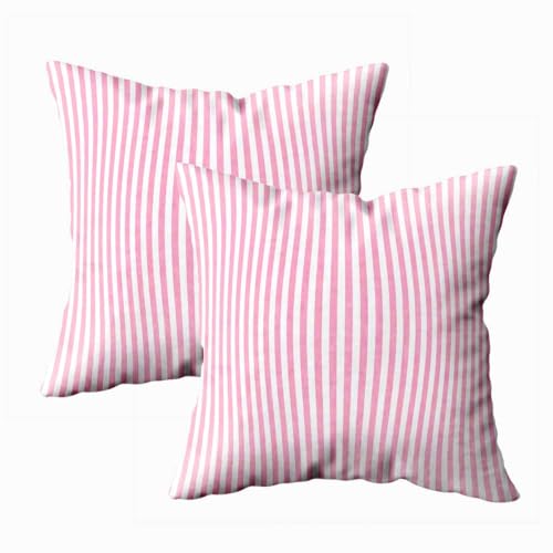 Shorping Set of 2 Pattern Stripe Pink White Colors Geometric